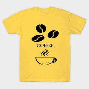 split grain black coffee cup T-Shirt